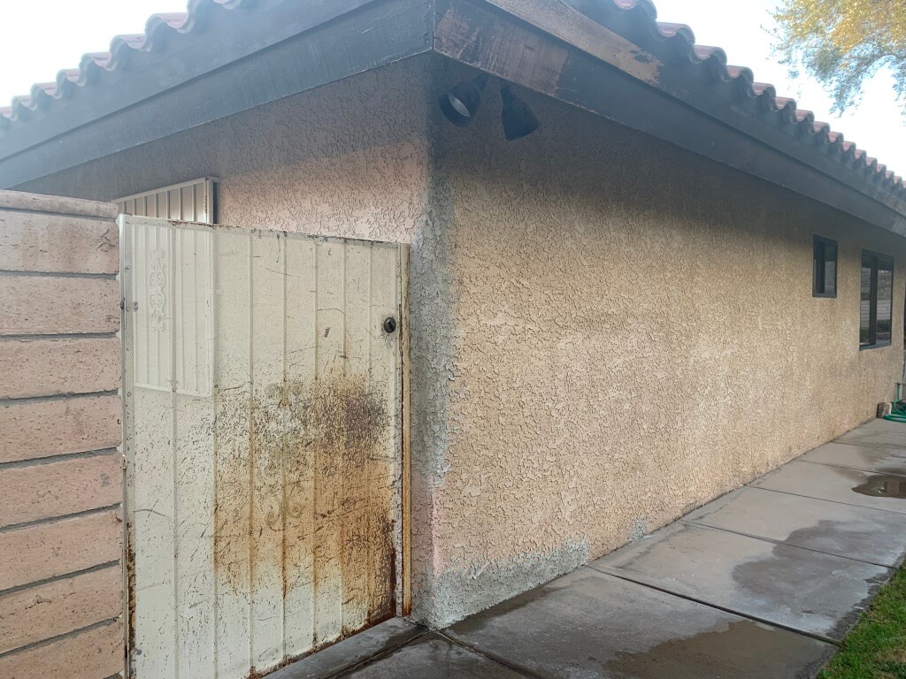 Stucco Damage on side of house